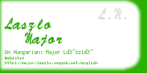 laszlo major business card